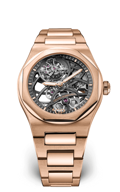 Girard-Perregaux 99110-52-000-52A : Laureato 42 Flying Tourbillon Skeleton Pink Gold / Bracelet