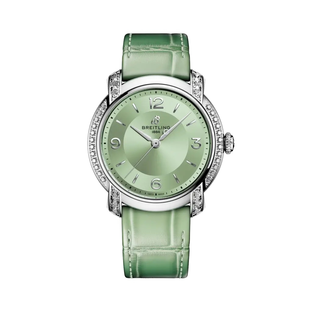 Breitling A10310671L1P1 : Lady Premier 36 Automatic Stainless Steel - Diamond / Sage