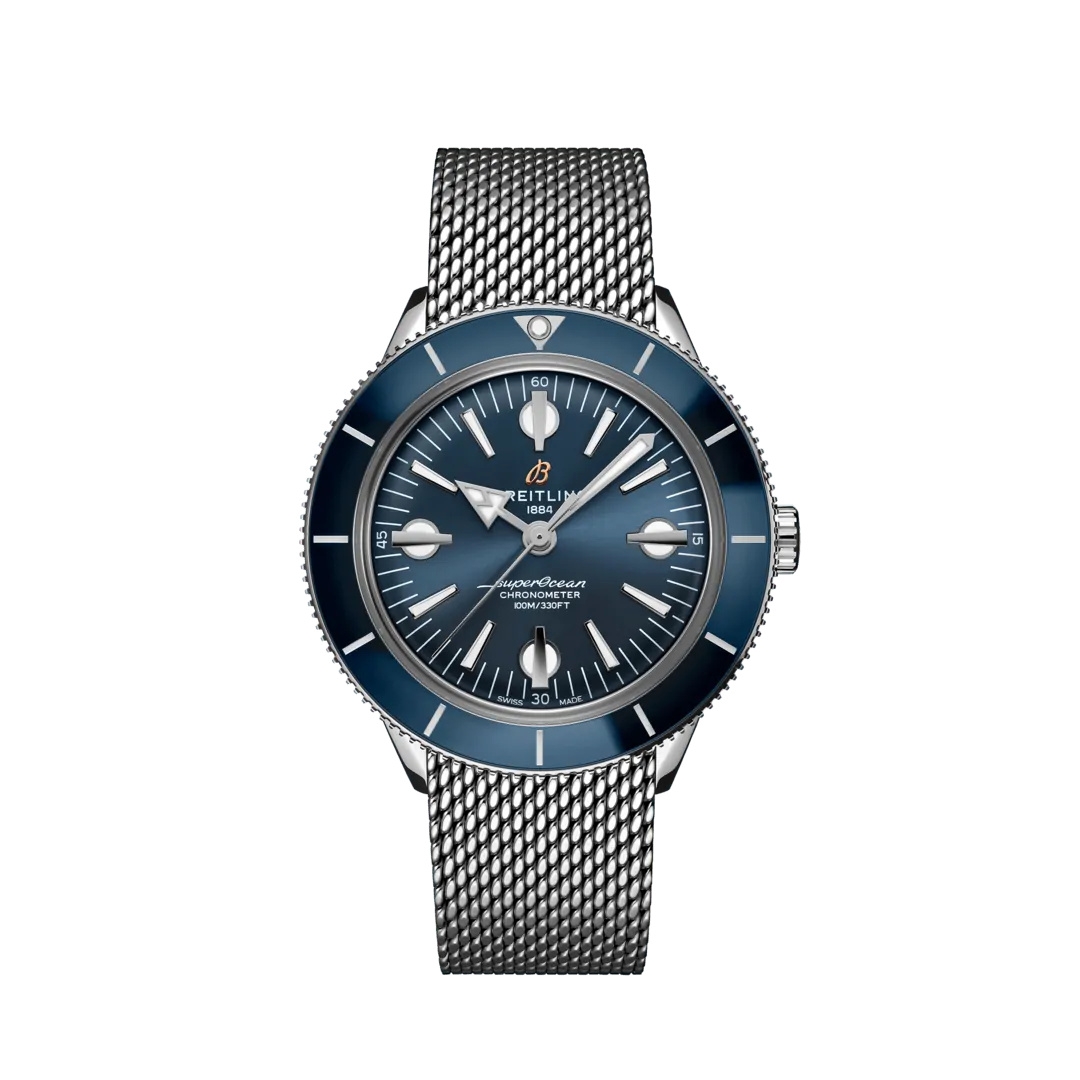 Breitling A10370161C1A1 : Superocean Heritage '57 Stainless Steel / Blue / Mesh