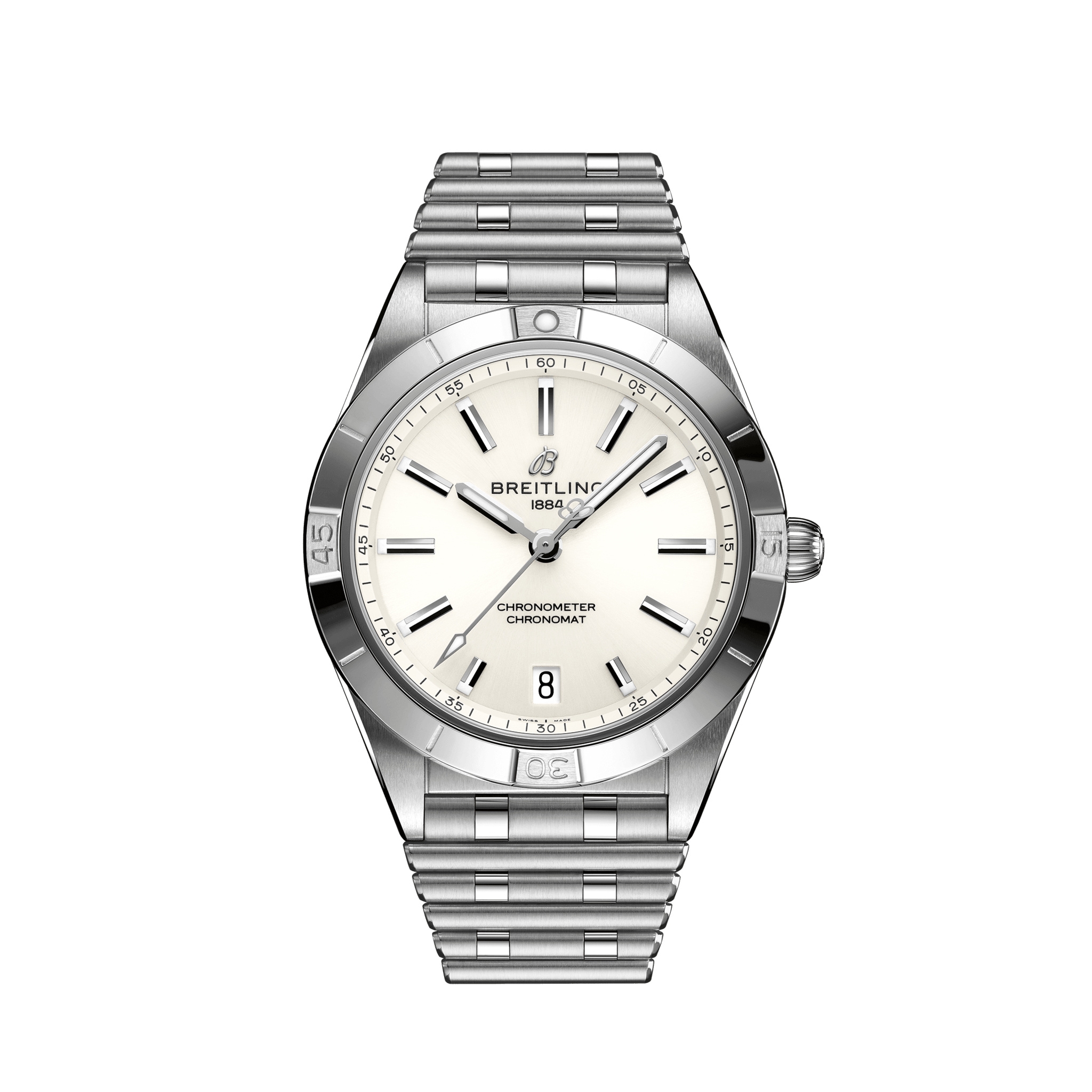 Breitling A10380101A3A1 : Chronomat Automatic 36 Stainless Steel / White / Rouleaux