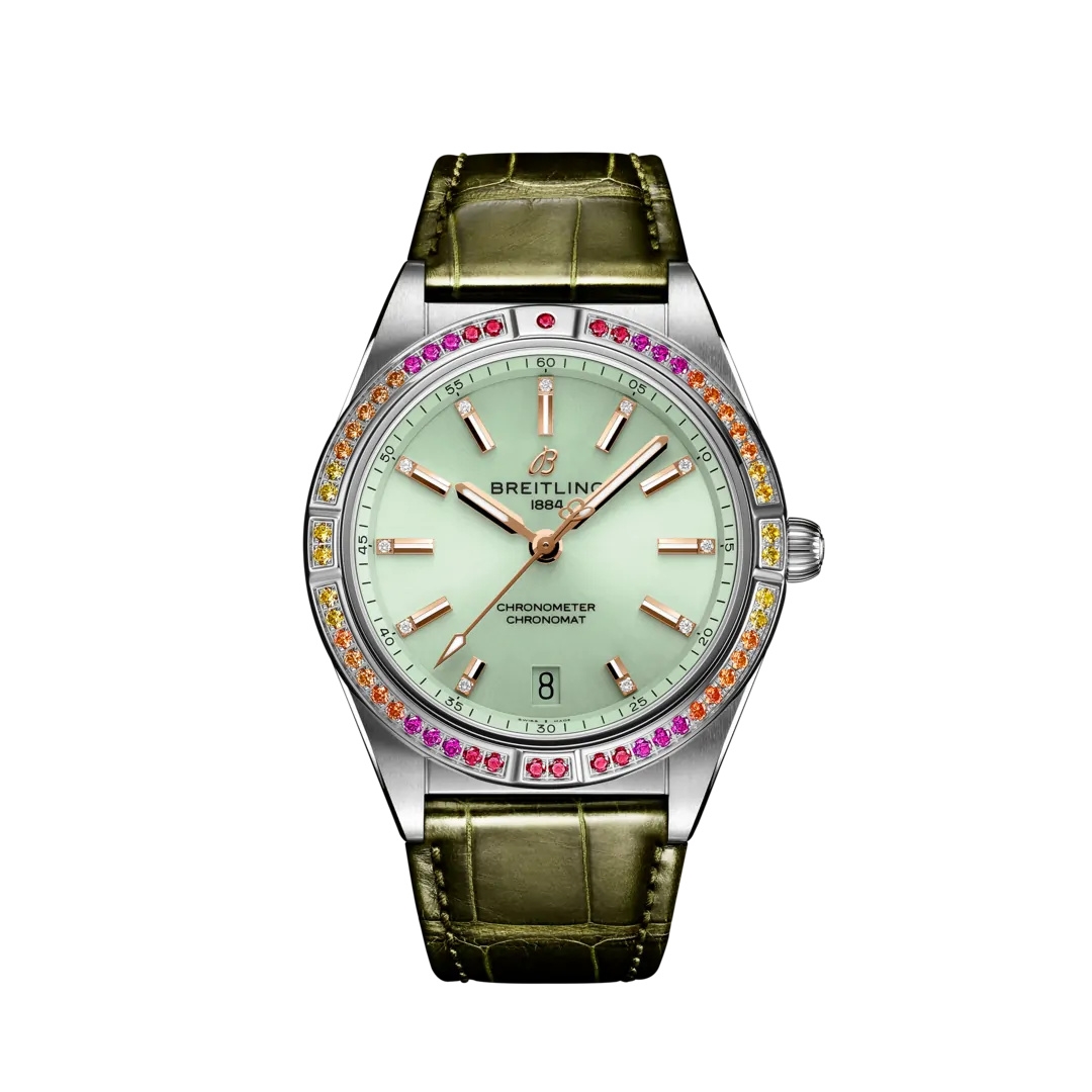 Breitling A10380611L1P1 : Chronomat Automatic 36 South Sea Stainless Steel / Mint Green