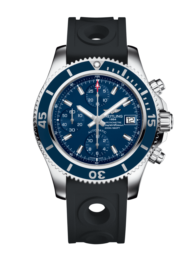 Breitling A13311D1/C971/225S/A18S.1 : Superocean Chronograph 42 Stainless Steel / Blue / Rubber / Pin