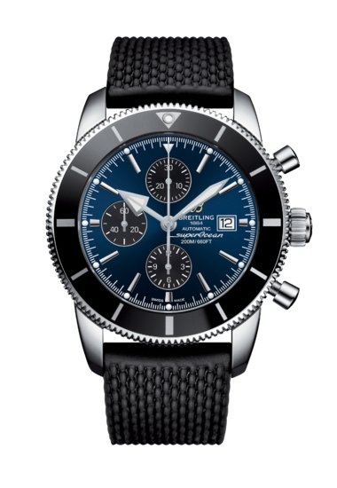 Breitling A13312121C1S1 : Superocean Heritage II 46 Chronograph Stainless Steel / Black / Blue /  Rubber / Folding