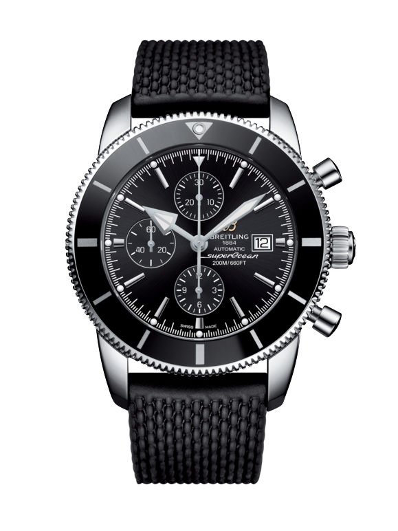 Breitling A1331212/BF78/256S/A20D.4 : Superocean Heritage II 46 Chronograph Stainless Steel / Black / Black / Rubber / Folding