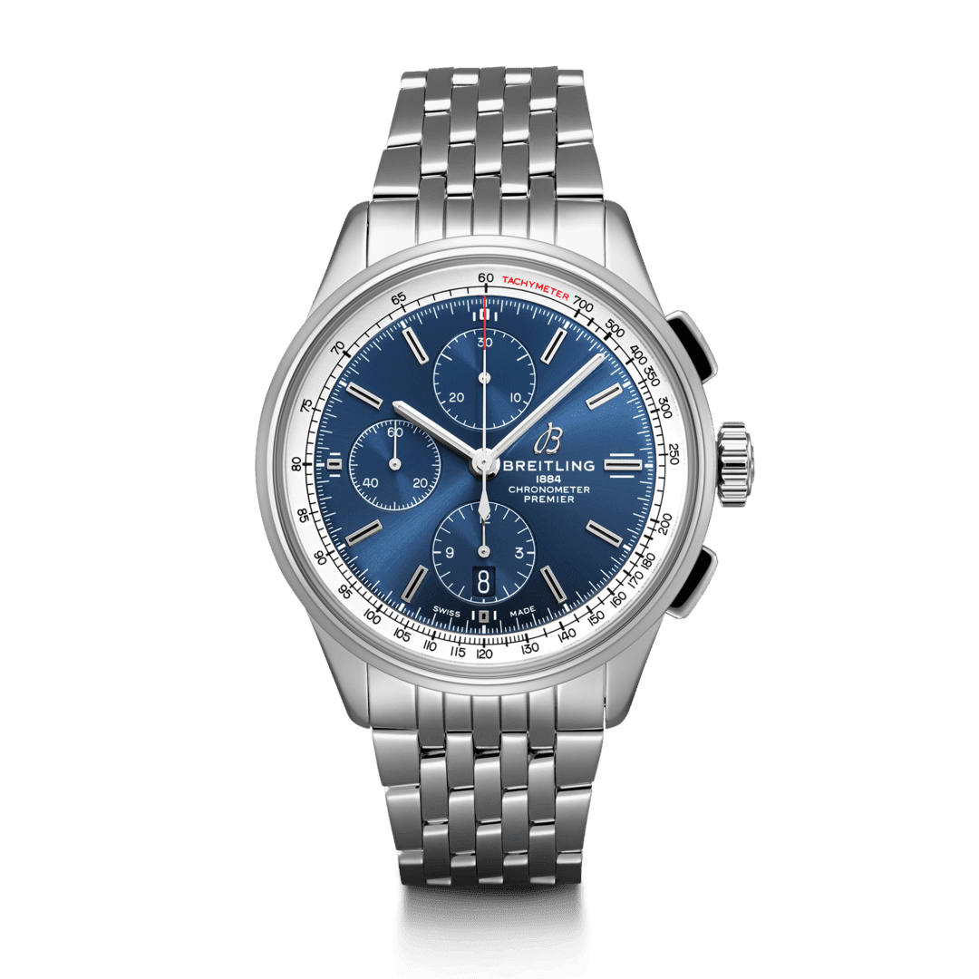 Breitling A13315351C1A1 : Premier Chronograph 42 Stainless Steel / Black / Croco Black / Tang