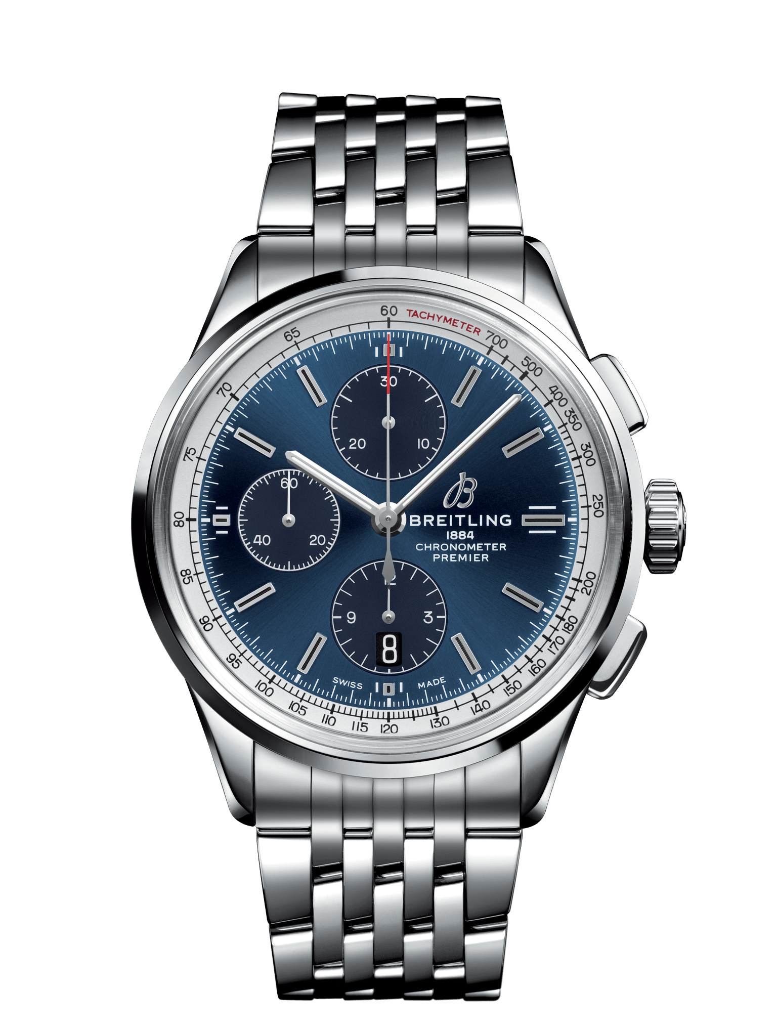 Breitling A1331535C1A1 : Premier Chronograph 42 Stainless Steel / Blue / Bracelet