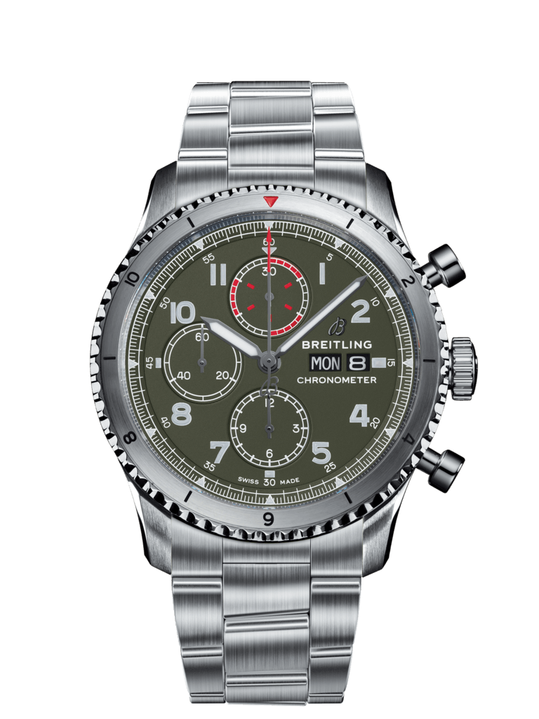 Breitling A133161A1L1A1 : Aviator 8 Chronograph 43 Stainless Steel / Curtiss Warhawk / Bracelet