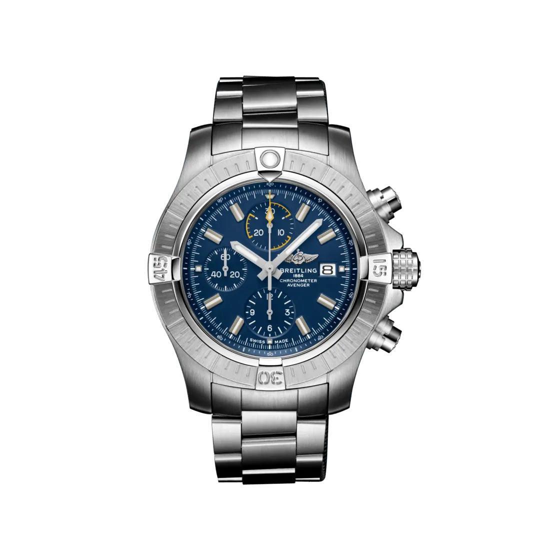 Breitling A13317101C1A1 : Avenger Chronograph 45 Stainless Steel / Blue / Bracelet