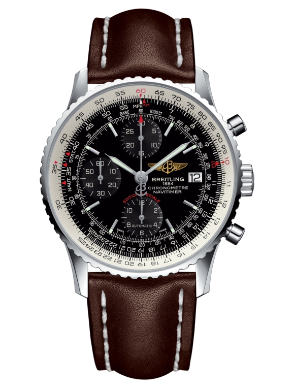 Breitling A1332412.BF27.437X : Navitimer Heritage Stainless Steel / Black / Calf