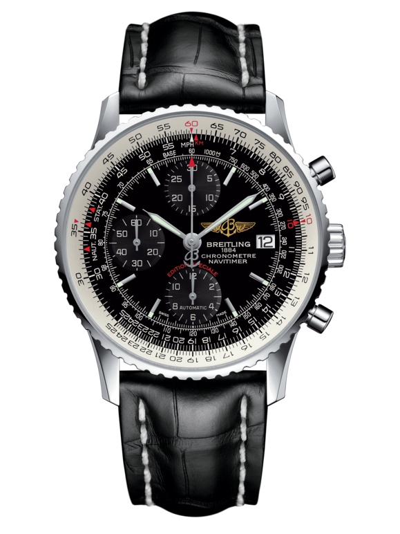 Breitling A1332412.BF27.743P : Navitimer Heritage Stainless Steel / Black / Croco