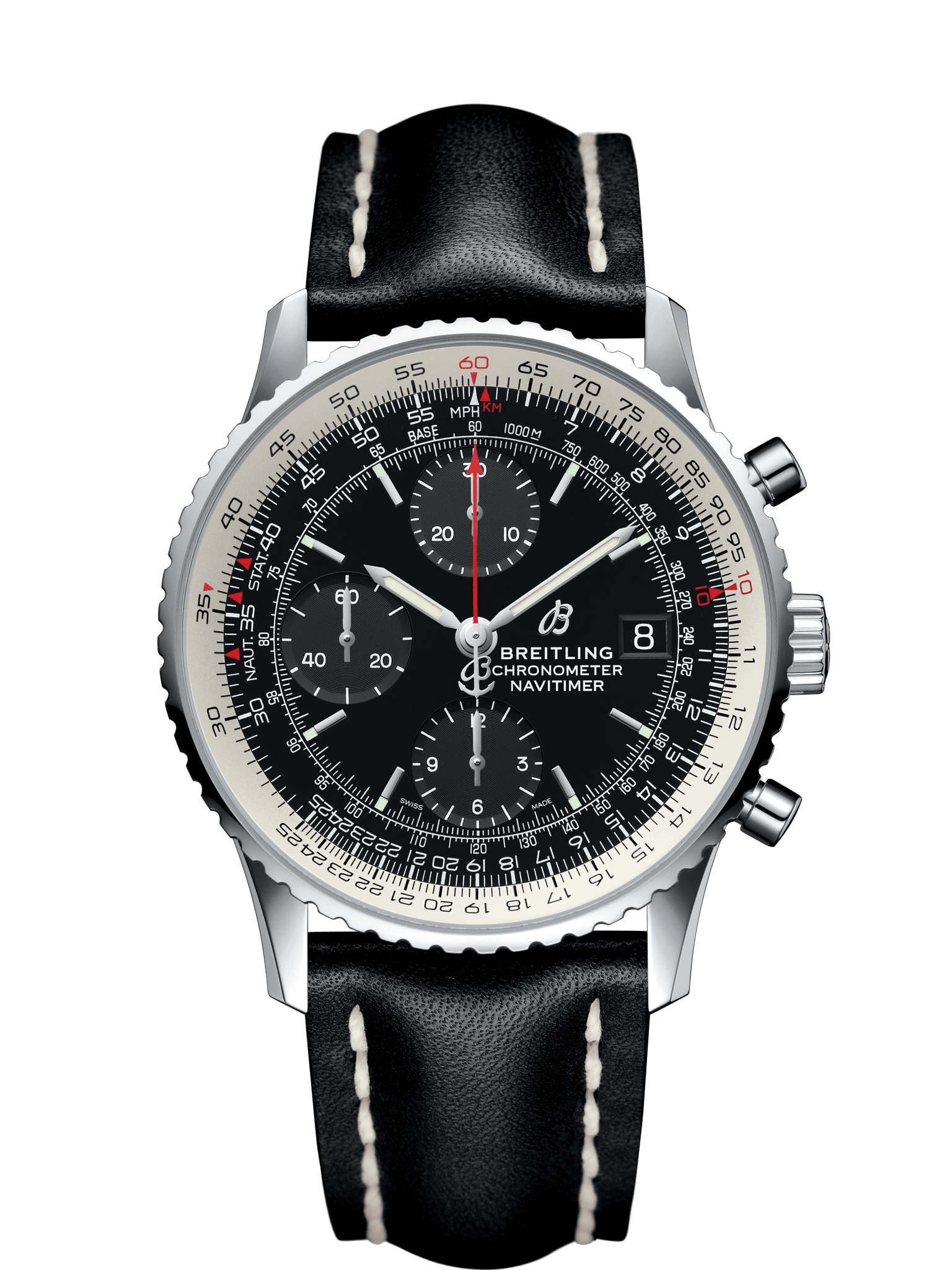 Breitling A13324121B1X1 : Navitimer 1 Chronograph 41 Stainless Steel / Black / Calf / Pin
