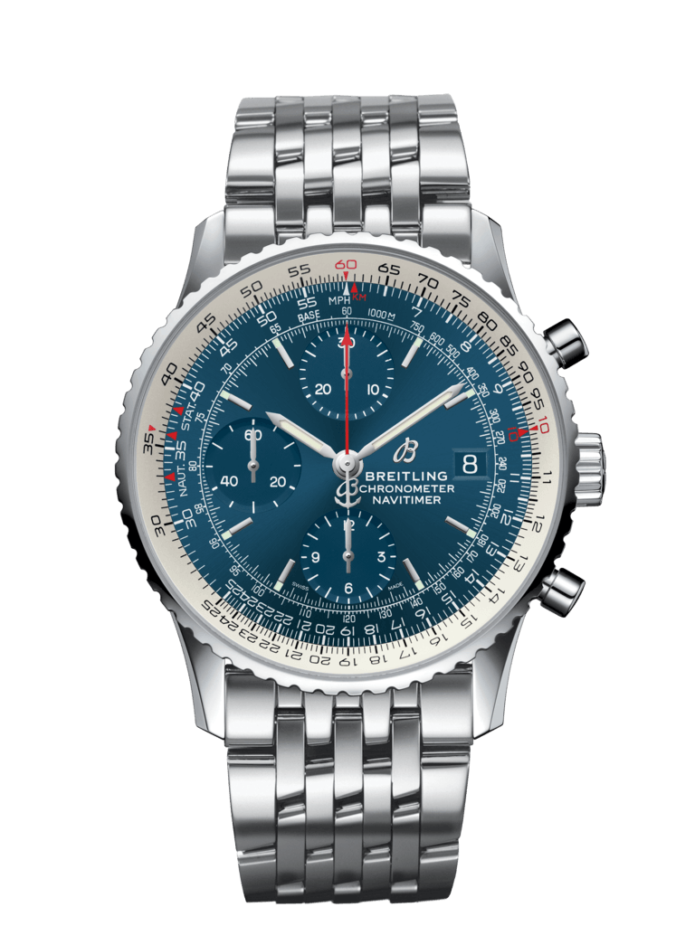 Breitling A13324121C1A1 : Navitimer 1 Chronograph 41 Stainless Steel / Blue / Bracelet