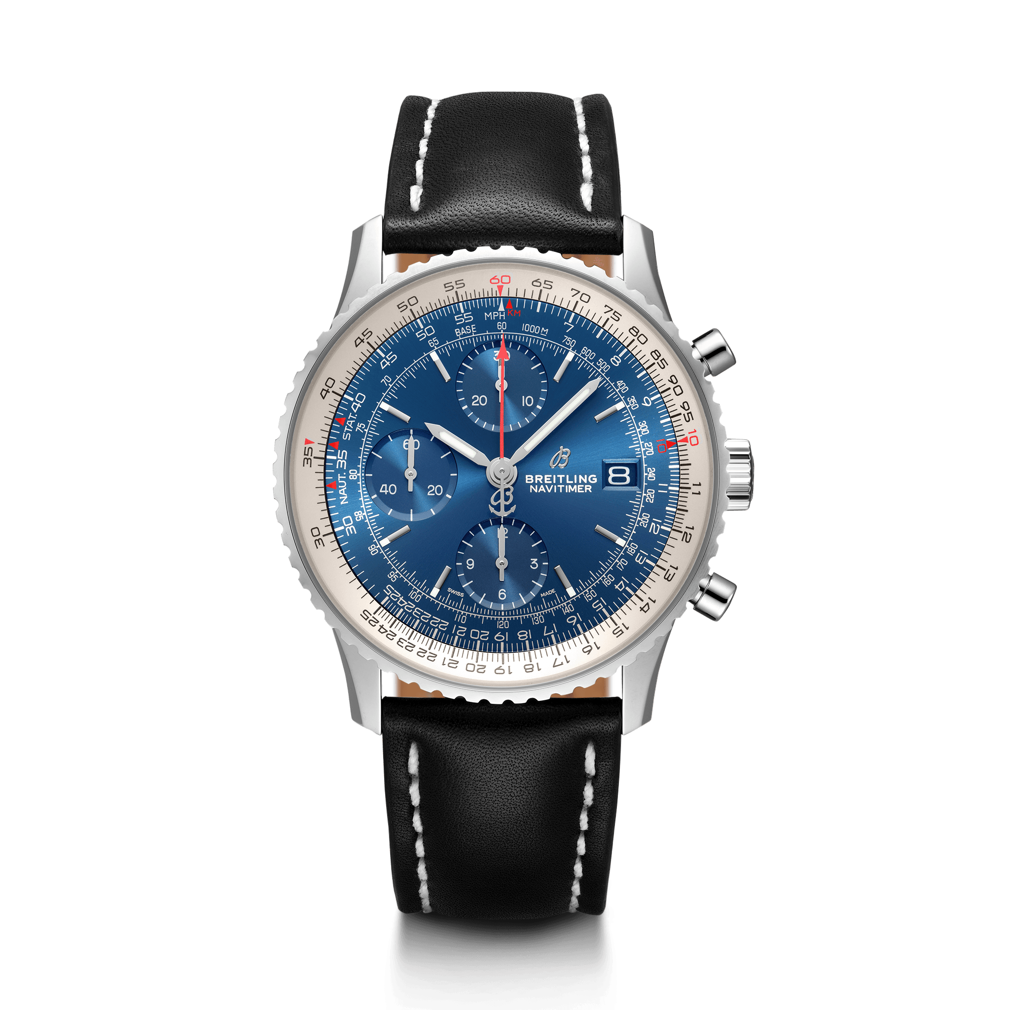 Breitling A13324121C1X2 : Navitimer 1 Chronograph 41 Stainless Steel / Blue / Calf / Folding