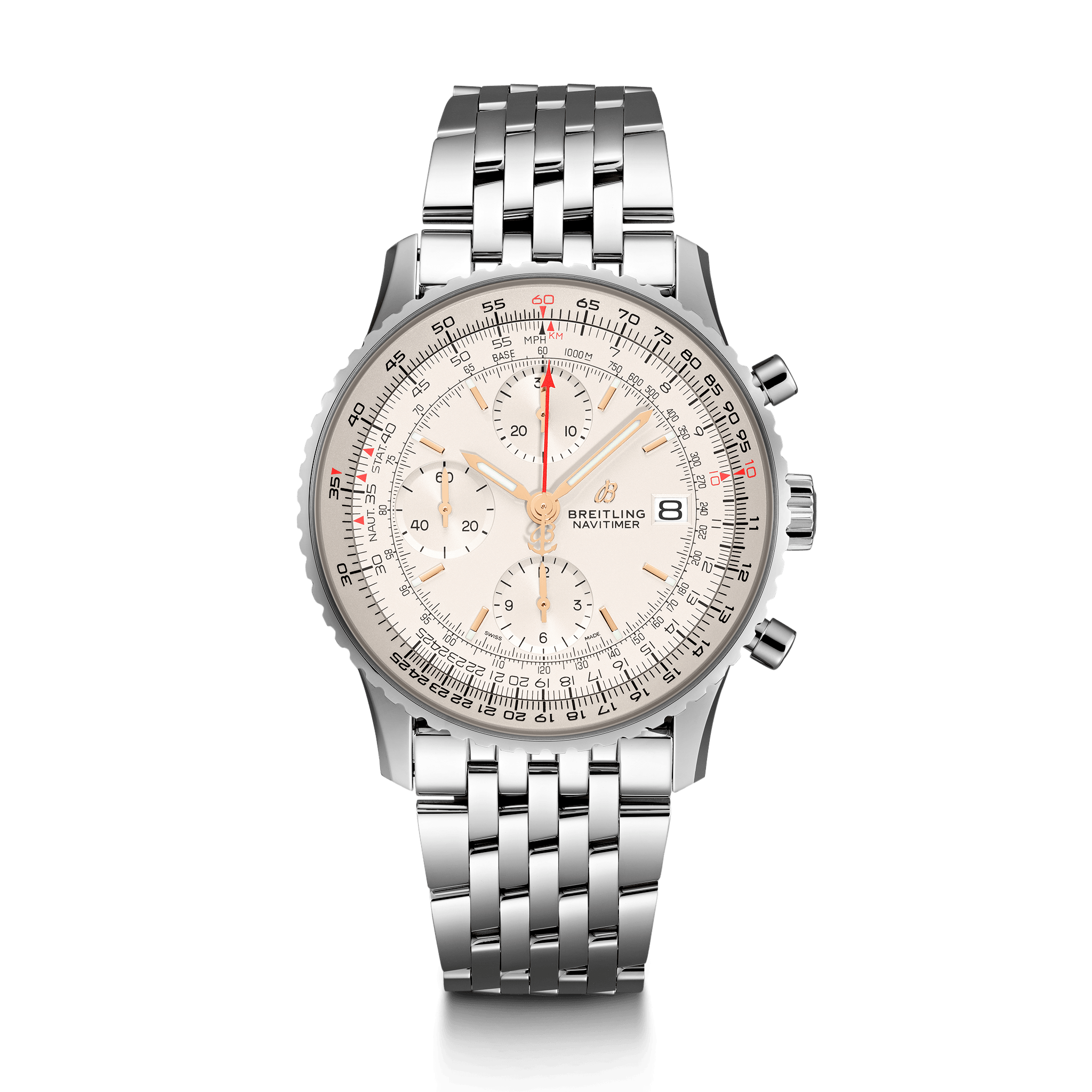 Breitling A13324121G1A1 : Navitimer 1 Chronograph 41 Stainless Steel / Silver / Bracelet