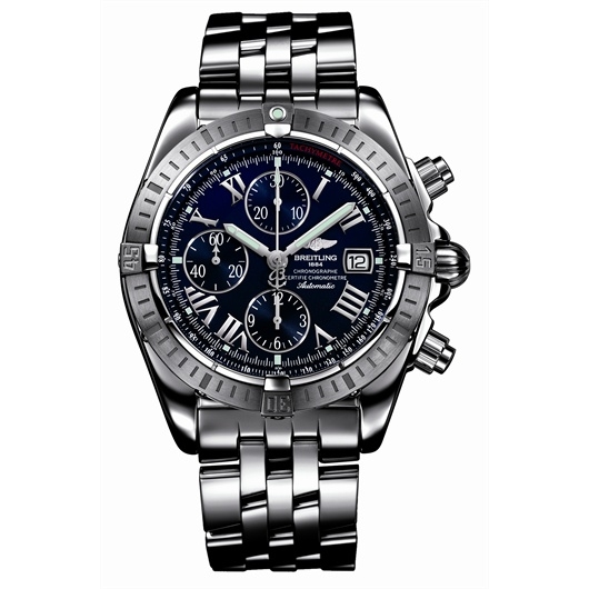 Breitling A1335611/C749 : Chronomat Evolution Stainless Steel / Blue - Roman