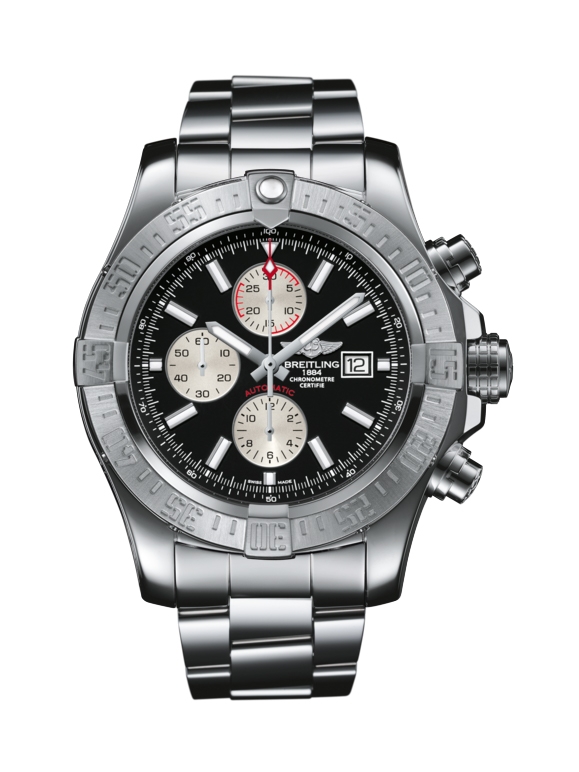 Breitling A13371111B1A1 : Super Avenger II Stainless Steel / Volcano Black / Bracelet
