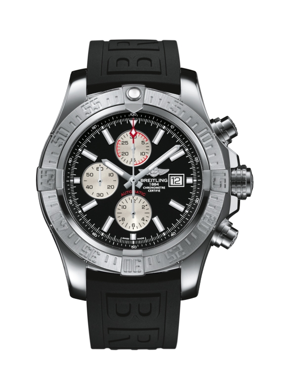Breitling A13371111B1S2 : Super Avenger II Stainless Steel / Volcano Black / Rubber / Pin