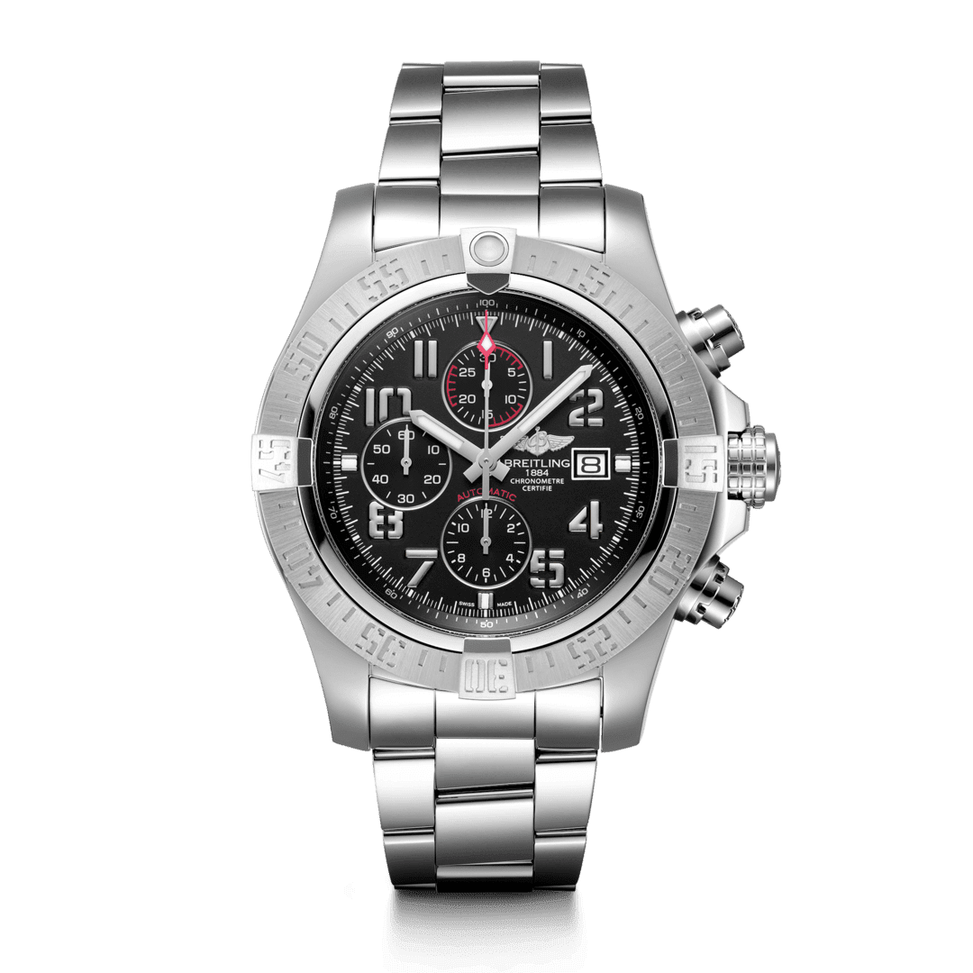 Breitling A13371111B2A1 : Super Avenger II Stainless Steel / Volcano Black / Bracelet