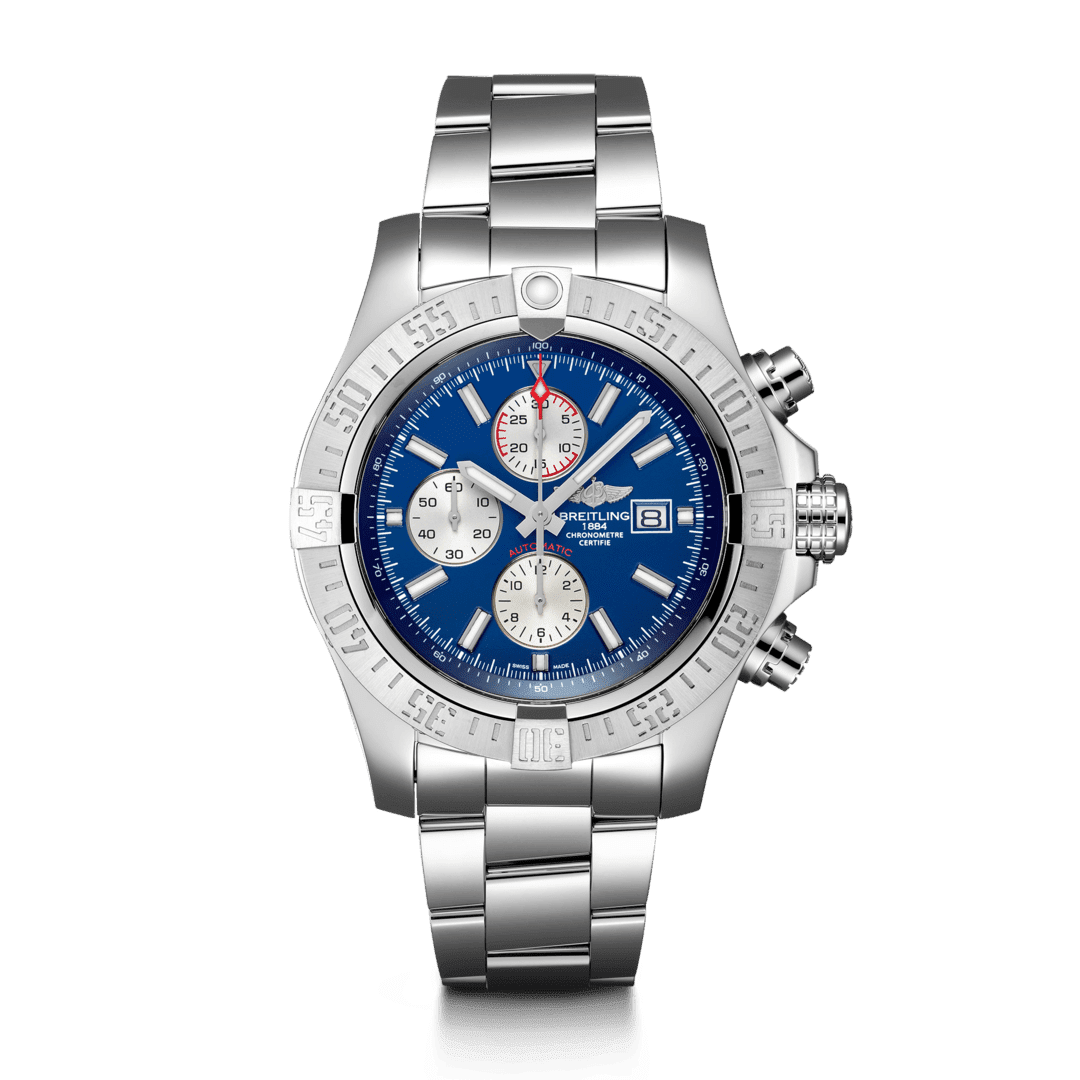 Breitling A13371111C1A1 : Super Avenger II Stainless Steel / Mariner Blue / Bracelet