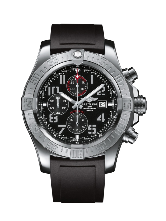 Breitling A1337111/BC28/135S/A20S.1 : Super Avenger II Stainless Steel / Volcano Black / Rubber / Pin