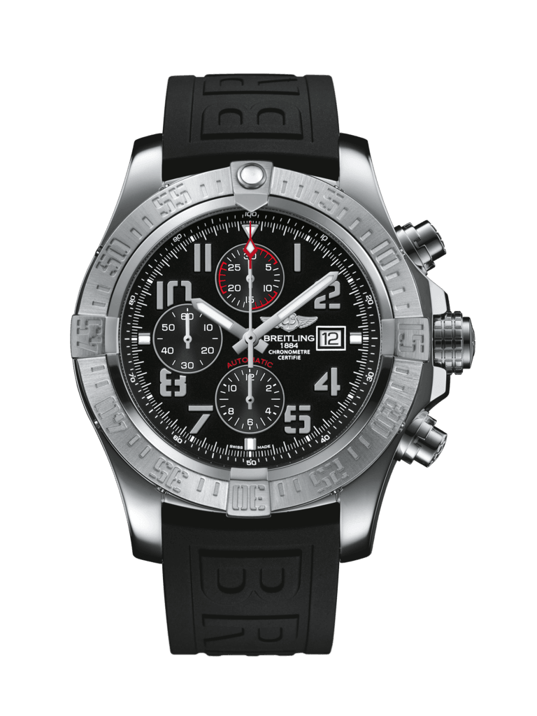 Breitling A1337111/BC28/154S/A20S.1 : Super Avenger II Stainless Steel / Volcano Black / Rubber / Pin