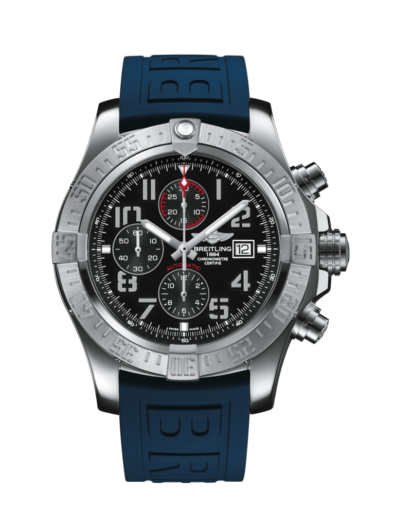 Breitling A1337111/BC28/159S/A20S.1 : Super Avenger II Stainless Steel / Volcano Black / Rubber / Pin