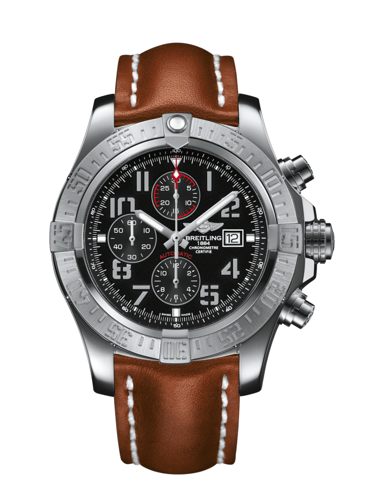 Breitling A1337111/BC28/440X/A20D.1 : Super Avenger II Stainless Steel / Volcano Black / Calf / Folding
