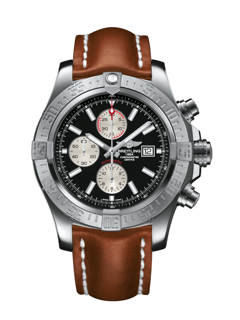 Breitling A1337111/BC29/440X/A20D.1 : Super Avenger II Stainless Steel / Volcano Black / Calf / Folding