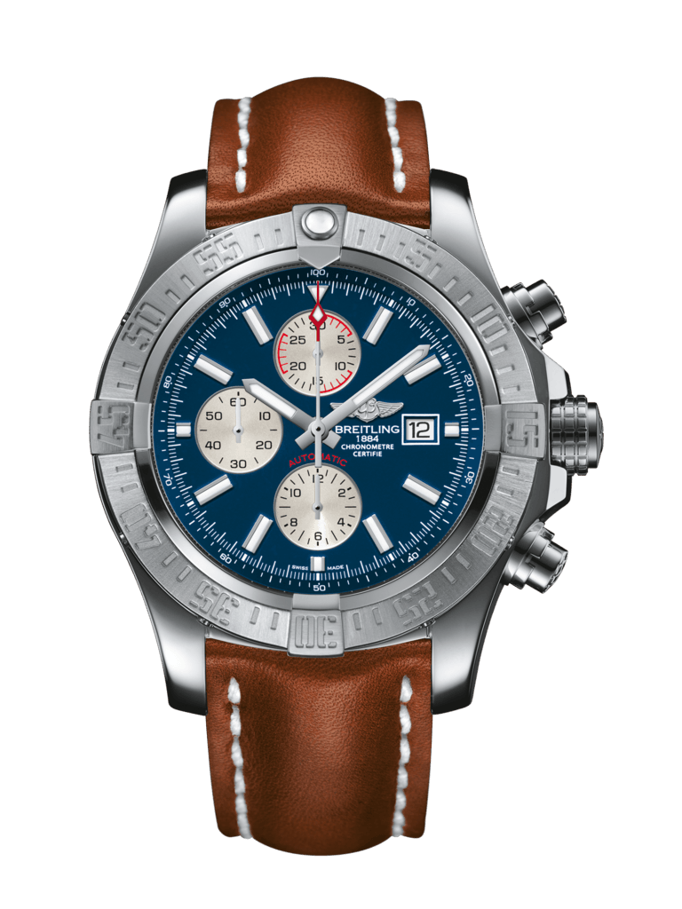 Breitling A1337111/C871/440X/A20D.1 : Super Avenger II Stainless Steel / Mariner Blue / Calf / Folding