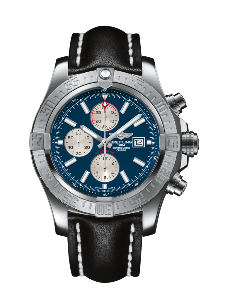 Breitling A1337111/C871/441X/A20BA.1 : Super Avenger II Stainless Steel / Mariner Blue / Calf / Pin