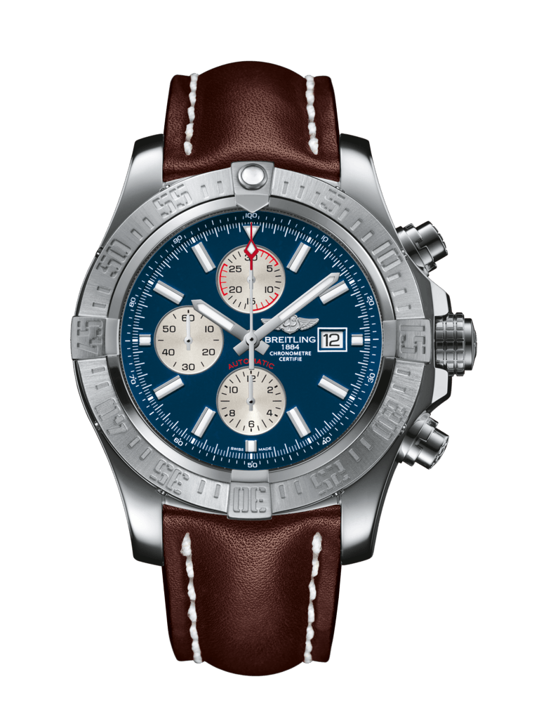 Breitling A1337111/C871/443X/A20BA.1 : Super Avenger II Stainless Steel / Mariner Blue / Calf / Pin