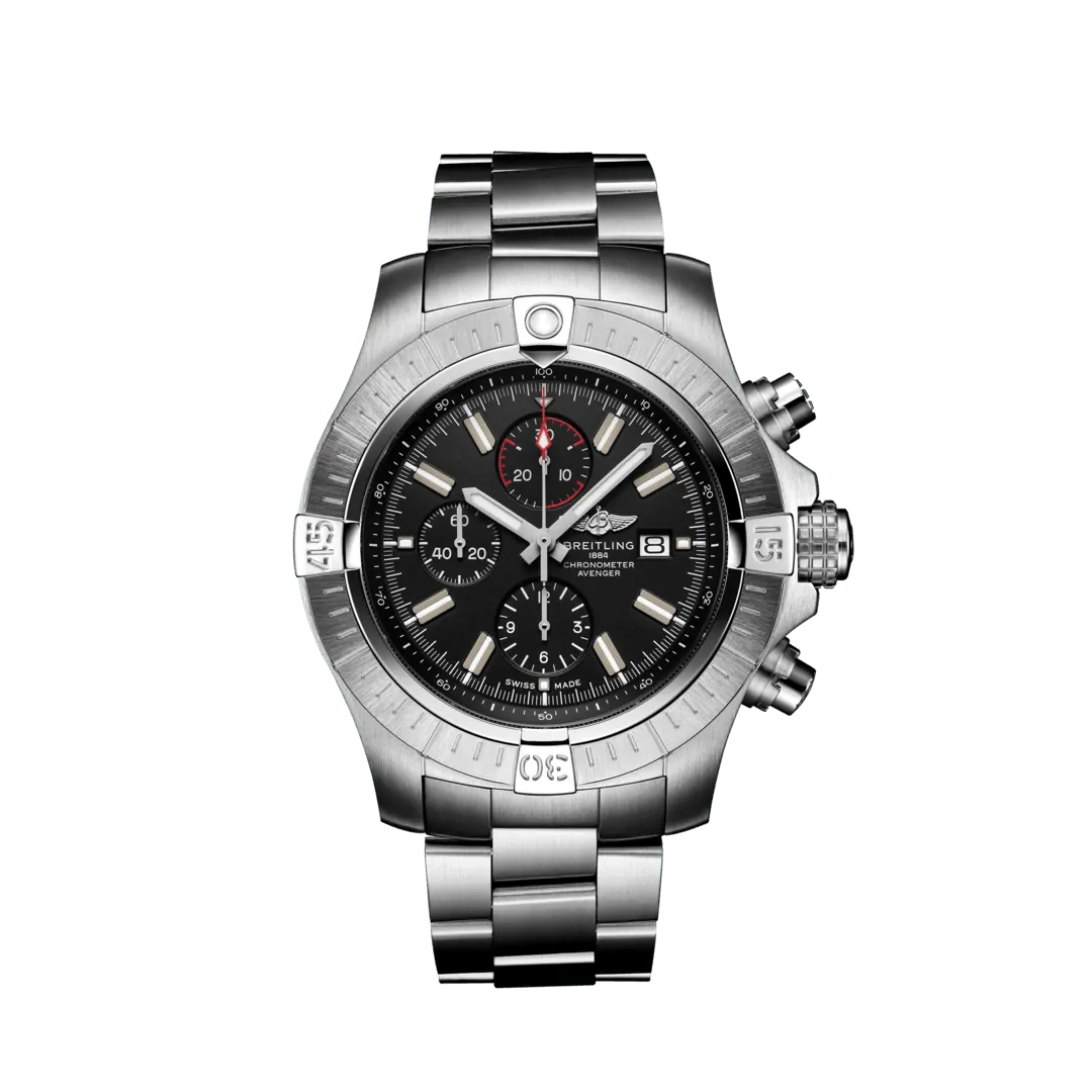 Breitling A13375101B1A1 : Avenger Chronograph 48 Stainless Steel / Black / Bracelet
