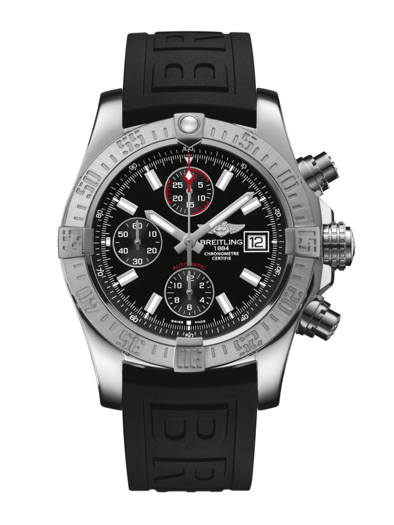 Breitling A13381111B1S1 : Avenger II Stainless Steel / Volcano Black / Rubber / Folding