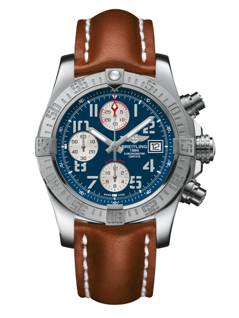 Breitling A1338111/C870/434X/A20D.1 : Avenger II Stainless Steel / Mariner Blue / Calf / Folding