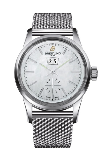 Breitling A1631012/A764/171A : Transocean 38 Stainless Steel / MOP / Bracelet