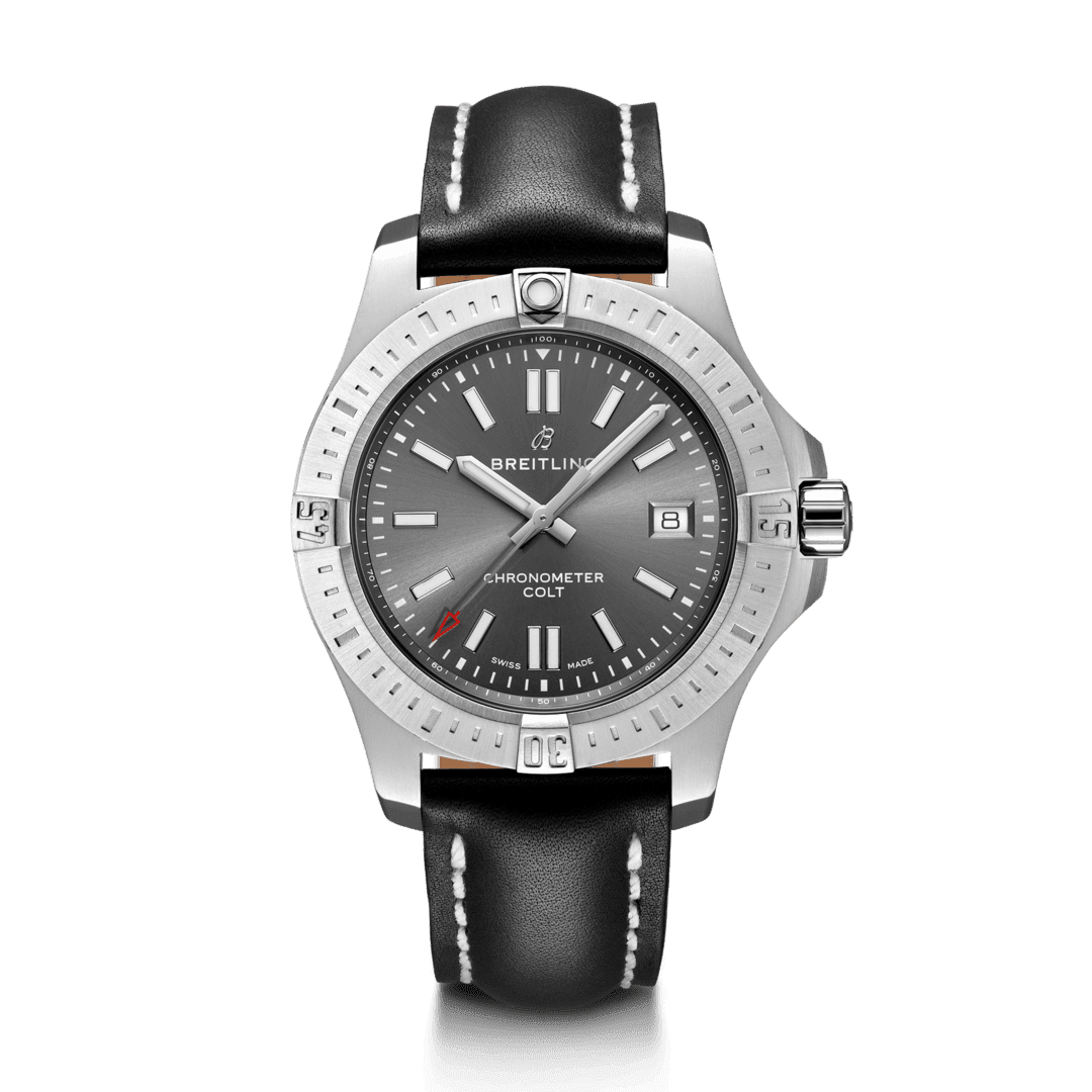 Breitling A17313101F1X1 : Chronomat Colt 41 Automatic Tempest Grey / Calf / Pin