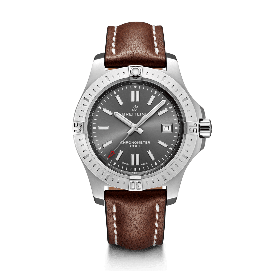 Breitling A17313101F1X2 : Chronomat Colt 41 Automatic Tempest Grey / Calf / Pin