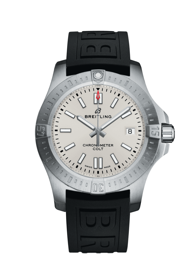 Breitling A17313101G1S1 : Chronomat Colt 41 Automatic Silver / Rubber / Folding