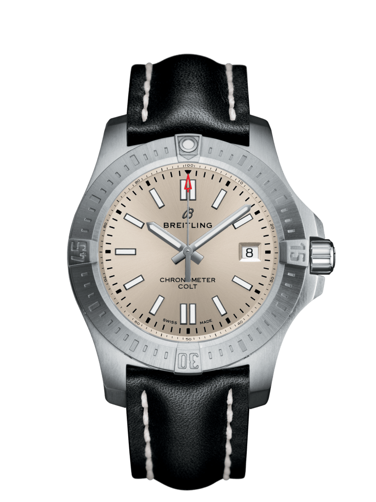 Breitling A17313101G1X1 : Chronomat Colt 41 Automatic Silver / Calf / Pin