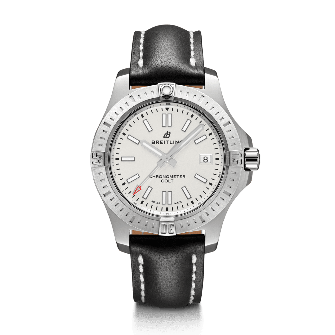 Breitling A17313101G1X2 : Chronomat Colt 41 Automatic Silver / Calf / Folding
