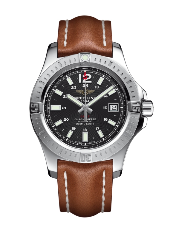 Breitling A1731311.BE90.425X : Colt 41 Automatic Volcano Black / Calf