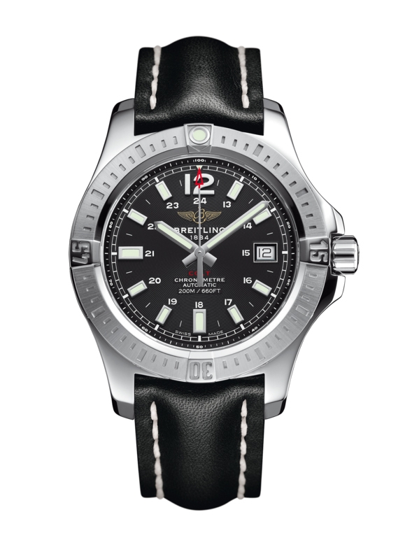 Breitling A1731311.BE90.428X : Colt 41 Automatic Volcano Black / Calf