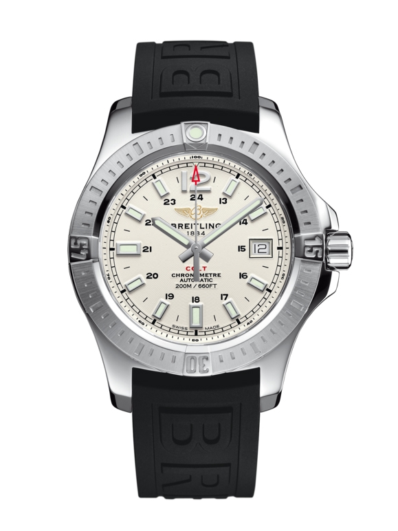 Breitling A1731311.G820.150S : Colt 41 Automatic Stratus Silver / Rubber