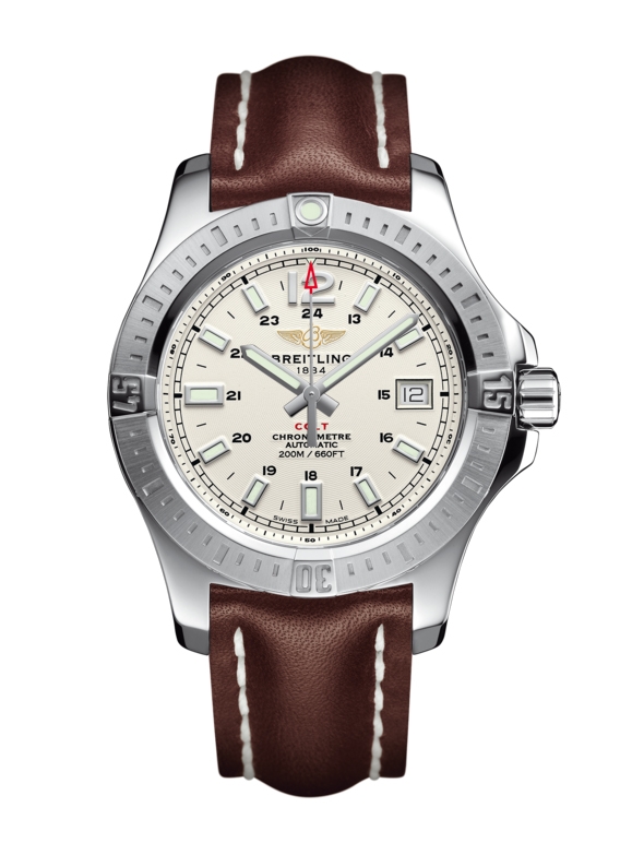 Breitling A1731311.G820.431X : Colt 41 Automatic Stratus Silver / Calf