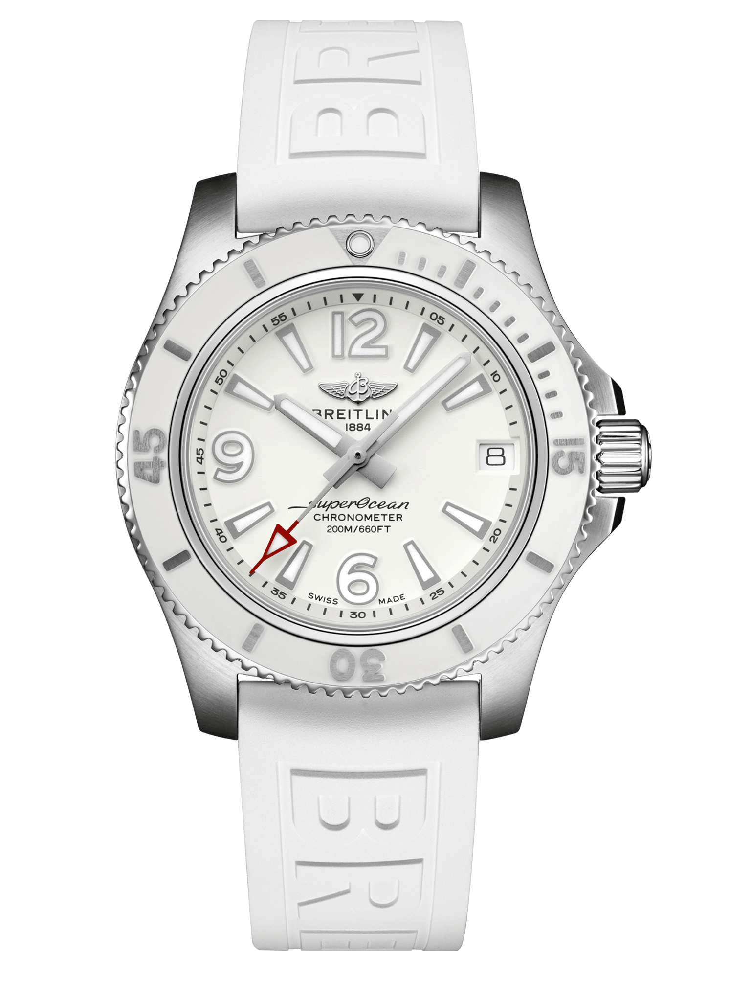 Breitling A17316D21A1S1 : Superocean 36 Stainless Steel / White / Rubber / Pin