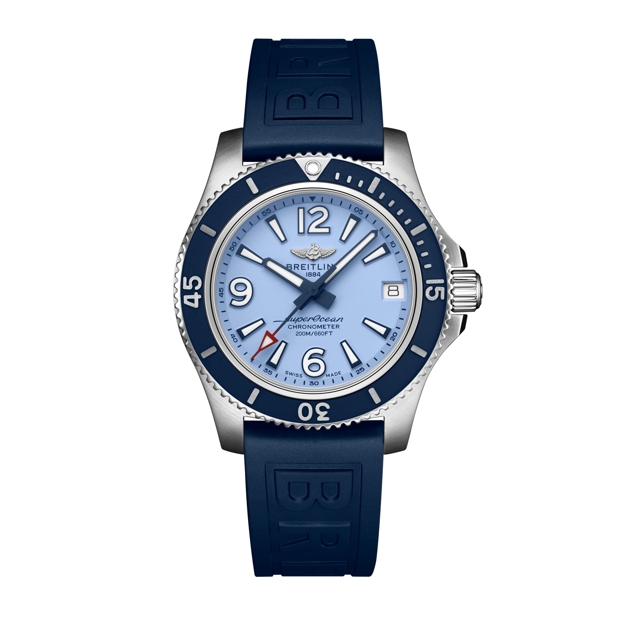 Breitling A17316D81C1S1 : Superocean 36 Stainless Steel / Blue / Rubber / Pin