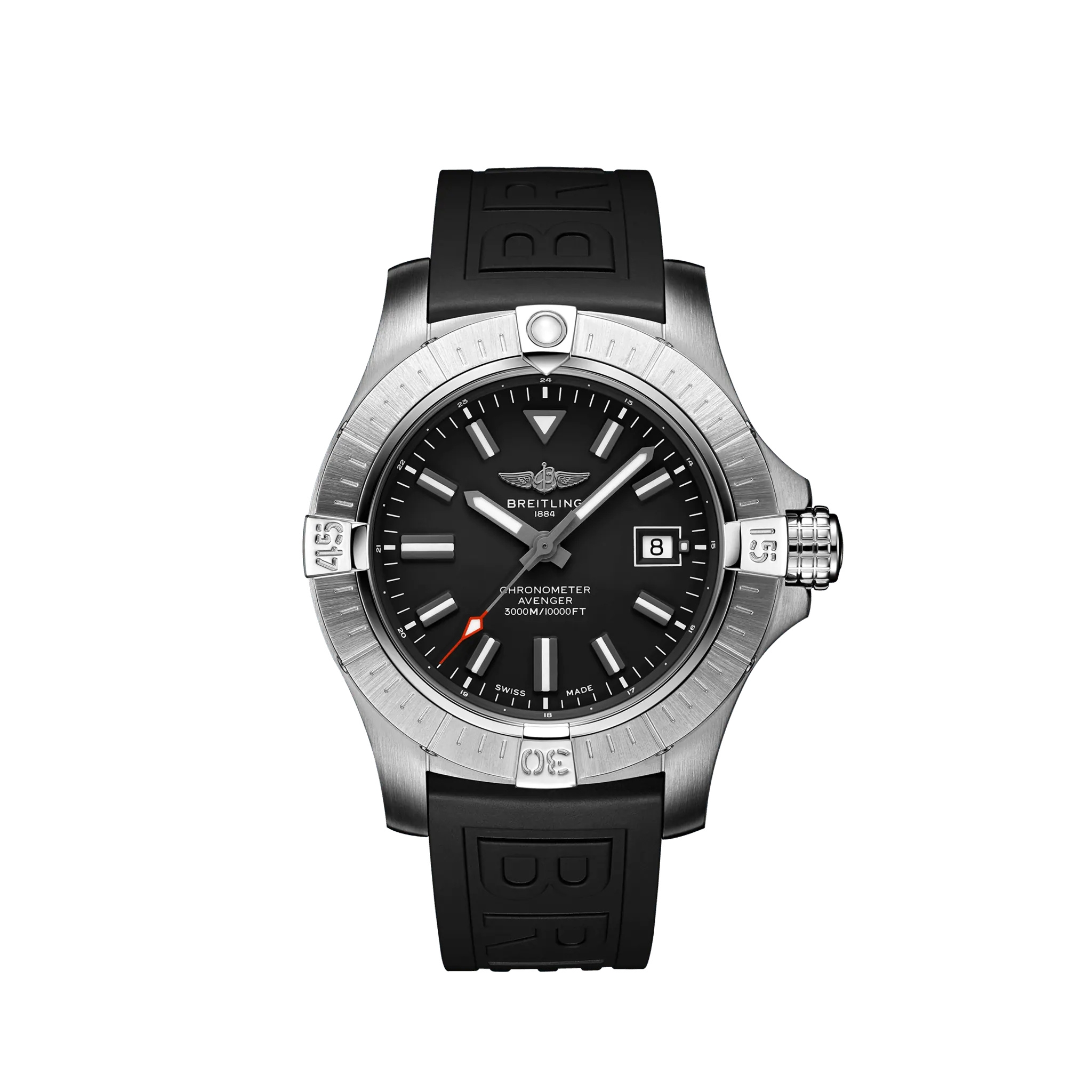 Breitling A173192A1B1S1 : Avenger Automatic 45 Seawolf Stainless Steel / Black / Rubber