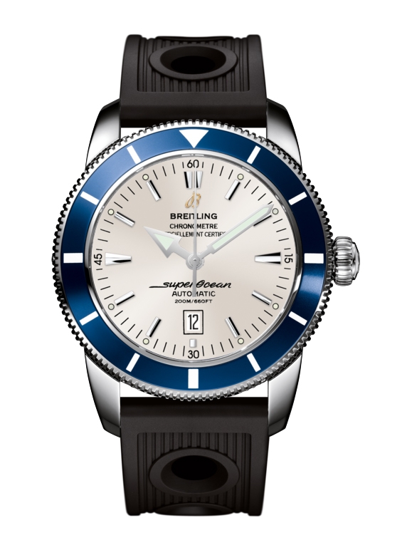 Breitling A1732016.G642.201S : Superocean Heritage 46 Stainless Steel / Blue / Stratus Silver / Rubber