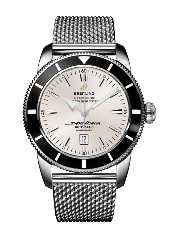 Breitling A1732024.G642.152A : Superocean Heritage 46 Stainless Steel / Black / Stratus Silver / Milanese