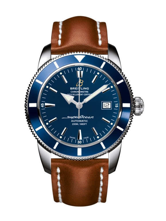 Breitling A1732116.C832.433X : Superocean Heritage 42 Stainless Steel / Blue / Gun Blue / Calf